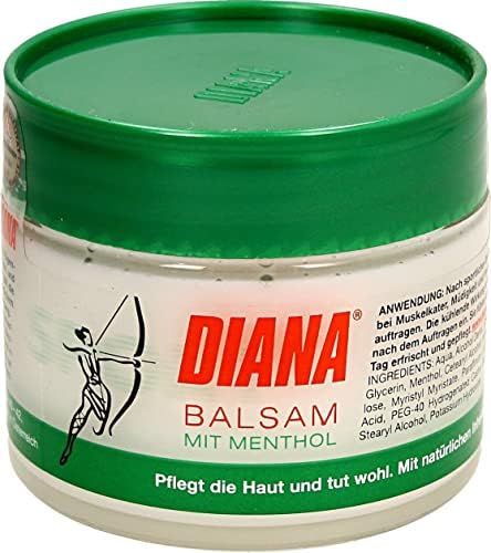 Diana Sports Balm Mit Mentol - refrigeração suave para sua pele 125 ml - Ideal para cuidados pós -esportes/Áustria