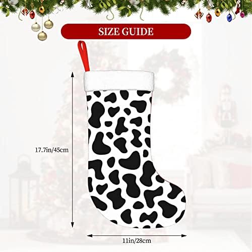 Qg zzx meias de natal com branco super macio punho de vaca estampar meias de natal decorações de Natal meias