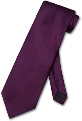 Vesuvio Napoli gravata de berinjela sólida cor de cor púrpura do pescoço masculino