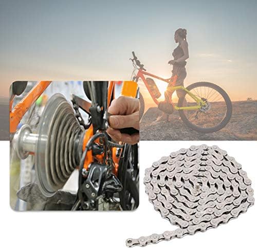 Conjunto de corrente de substituição QQMora, conjunto de corrente de bicicleta de aço inoxidável universal com ferramentas para dobrar a bicicleta