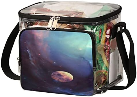 Planet Nebula Clear Bag Stadium Aprovou a bolsa de ombro transparente transparente com tira ajustável para externo,