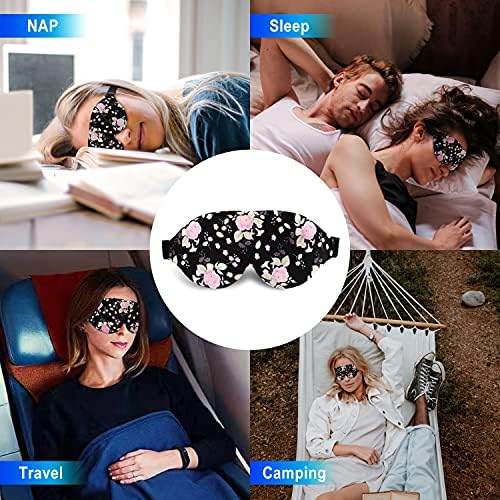 Máscara de sono 3D, Blackout 3D Máscara de olho com contornos, confortável e super macia Máscara de dormir com tiras