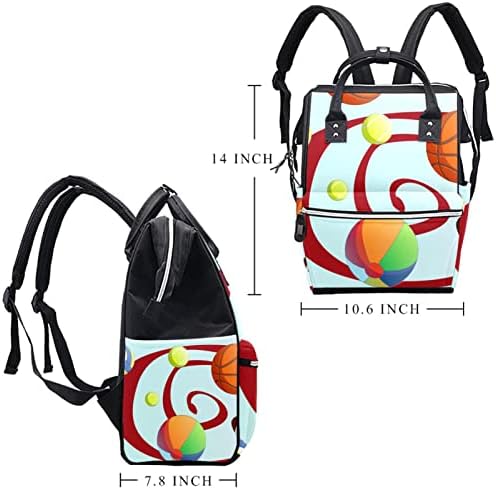 Mochila de viagem Guerotkr, bolsas de fraldas, bolsa de fraldas da mochila, bolas 3D