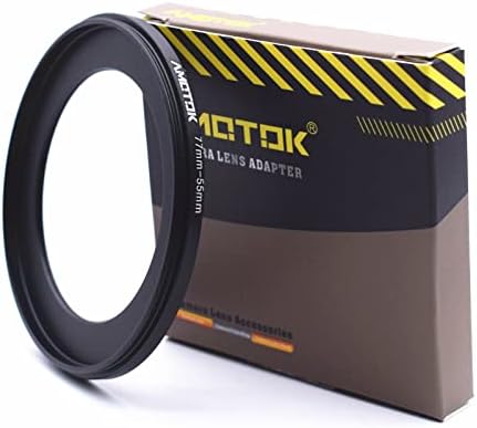 Lente de 77 mm a 55 mm Adaptador de lente da câmera, anel de anel de anel para baixo do filtro de 77 a 55 mm, compatível com todos os acessórios de filtro de 55 mm de 55 mm