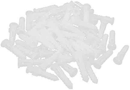 Parafusos de parede de plástico x-Dree para parafusos âncora pregos de expansão Branco 6x30mm 60pcs (Los Tornillos