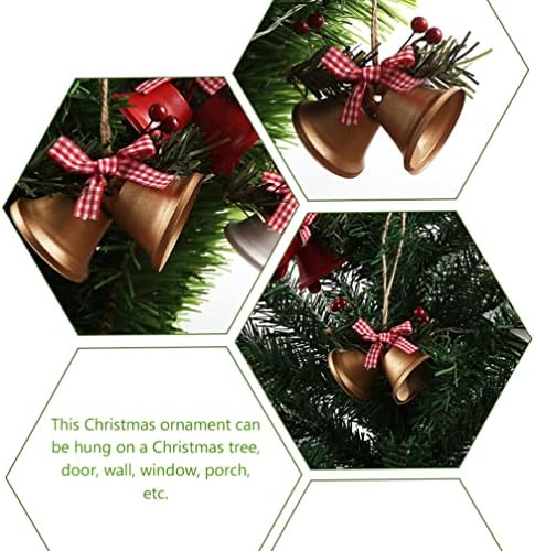 Decorações de Natal Soimiss 12pcs sinos de natal sinos de artesanato de metal, árvore de natal pendurada decoração de orname
