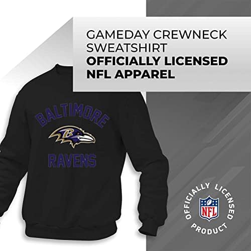 Aparel de fãs de equipe NFL GameDay Adult Crewneck Sweatshirt, moletom leve do Pullover Pro Football