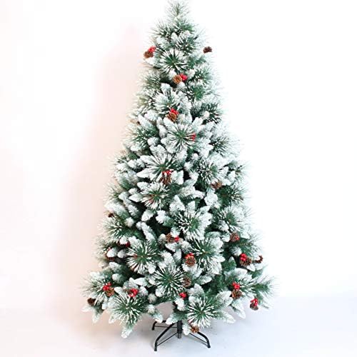 Dulplay Premium Snowy Pine Artificial Christmas Tree, articulado com suporte de metal elegante natal de neve lascado