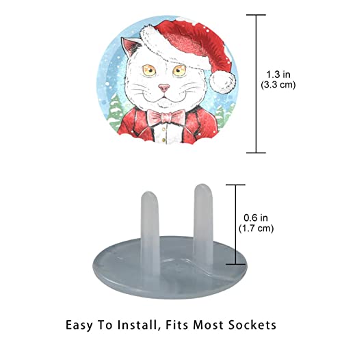 24 Pacote de proteção à prova de crianças Caps de segurança elétrica Protetor de bebê Capas de plugs de gato natal com o padrão de