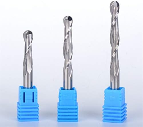 Ymwema Router Bits 2 Flauta Ball Spiral Nariz Fim do moinho CNC Bits para o tungstênio de tungstênio Rota de moagem de