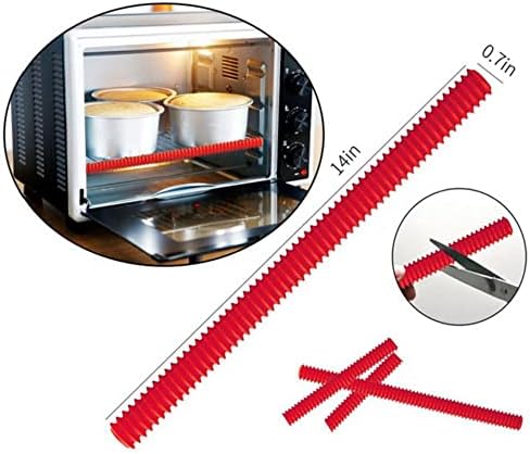 Campos de rack de forno - 2 pacote resistente ao calor do forno de silicone, com 14 polegadas de comprimento, protetor de borda de forno, proteja contra queimaduras e cicatrizes