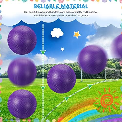 Sumind 4 PCS Bola de playground de 8,5 polegadas Bolas de bola inflável com bola de bola com 1 PC Bomba de mão 1 bolsa de armazenamento