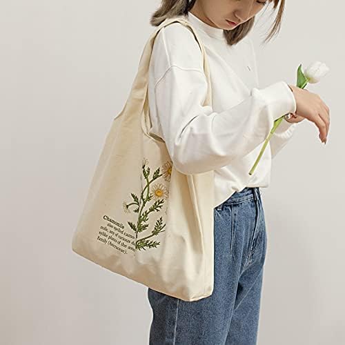 Bolsa de lona floral bolsa de compras botânica