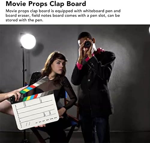 Filme de filme plataforma blap, blapboard de filme branco acrílico, tábua de clapper tábua de arco -íris cor de filmes profissionais