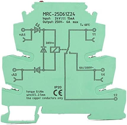 FAFEICY MRC-25D61Z24 DC24V Ultra-Fhin PLC Relay Saída Módulo de relé da placa de saída, relé