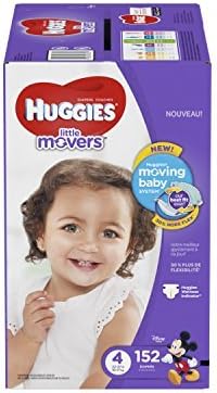 Huggies Little Movers Fregers de bebê ativos, tamanho 4, 152 CT, Economy Plus