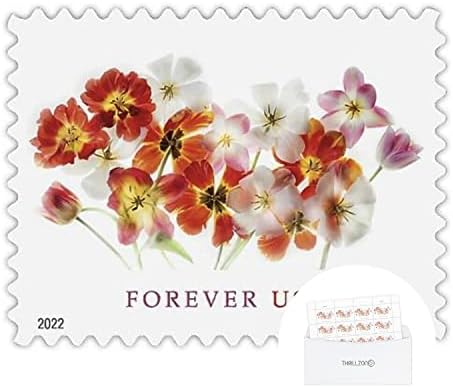 Tulipas postais dos EUA para sempre selos postais - Primeira classe para convites, casamentos, celebrações, namorados, graduação,