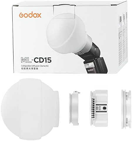 Godox ML-CD15 Diffusion Dome for Godox V1 AD100PRO AD200PRO V860III V860II V850II TT685II TT685 TT600 TT560II TT520II