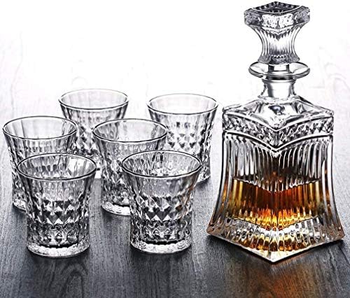 Sobriedade 5pc Crystal Whisky Decanter & Whisky Glasses Set Crystal Decanter com 4 óculos em caixa de presente elegante, da máquina de lavar louça Safe Maker Maker