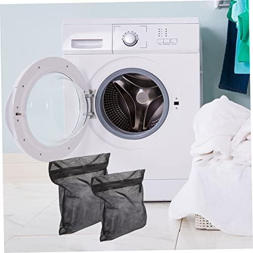 Cabilock 20 PCs Laundry bolsa de higiene saco de malha de malha de poliéster preto de quatro peças
