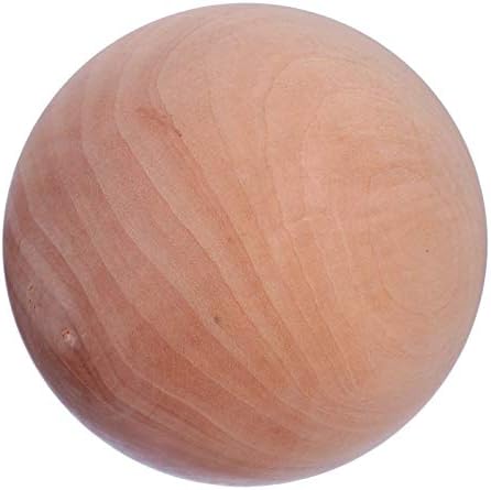 Bolas de madeira de Toyandona 1pc para artesanato, bola redonda de madeira natural inacabada, bolas de madeira decorativa de madeira