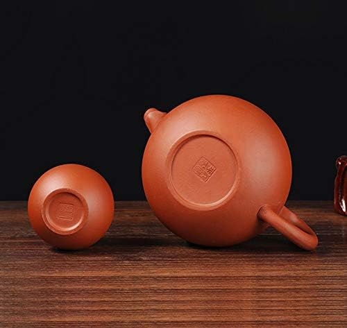 Conjunto de chá Zisha, de grande capacidade, bule de cerâmica com conjunto de 4 xícaras de chá, torneira Ruyi Tea Pot,
