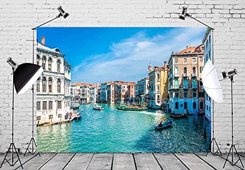 BELECO 5x3ft Tecido Venice Itália Gôndola perto da famosa ponte Rialto em Veneza Ftografia