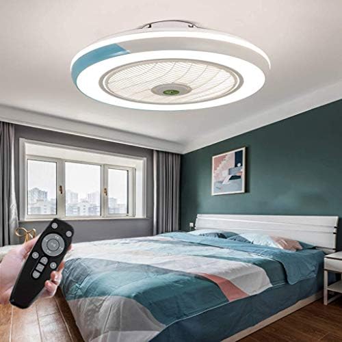 Ventilador de teto com lâmpada criativa de ventilador invisível iluminação de teto LED Remote controle remoto