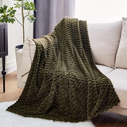 Exq Home Fleece Throw Planta para sofá ou cama - 3D IMITATION TULTRA Tartar
