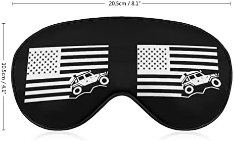 Máscara de máscara do sono off -road americana Máscara ocular portátil macia com cinta ajustável para homens mulheres
