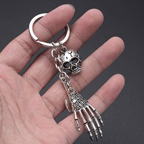Chaves de carteira de abofan Halloween crânio para o chaveiro do chaveiro de metal pendente de metal anel pendurado decoração de decoração