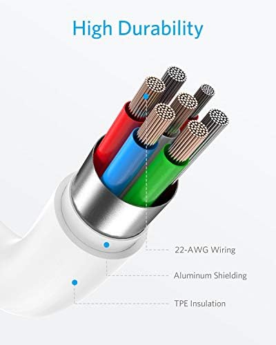 Anker USB C To Lightning Cable, PowerLine II [3ft+6ft+10ft, 3-Pack MFI certificado] Para iPhone 12 Pro Max/12/11 Pro/X/Xs/Xr/8