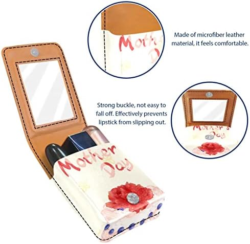 Caixa de batom de Oryuekan com espelho bolsa de maquiagem portátil