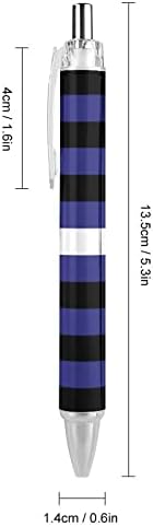 Bandeira do orgulho de couro, caneta retrátil de caneta fina de tintas azuis para homens canetas do diário 1 pcs