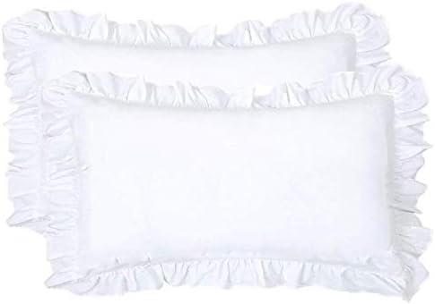 Pacote de cawanfly de 2 arestas de bordas de bordas de brogueta branco tampas de cama de tamanho padrão com fechamento de envelopes com fechamento de envelope