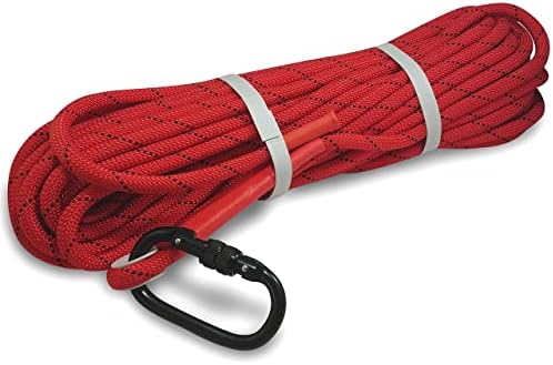 Corda de pesca com ímãs de magnete bruto | Cordão pesada de 65 pés com moçante de carabiner | Cordão de poliéster com calçada dupla.