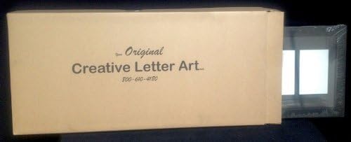 Creative Letter Art Collage 14-4x6 Abertura da moldura de madeira com resina de grau de museu e 10x48 Mat preto