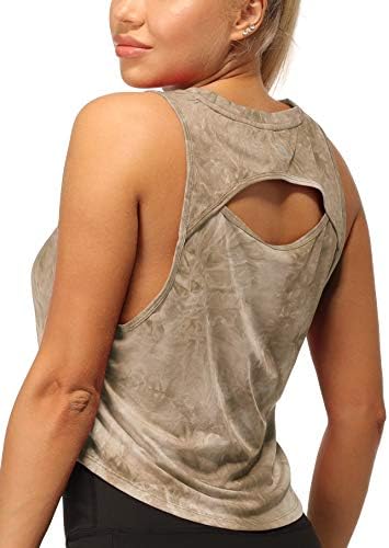 Tanque de tênis de gravata feminina do IcyZone - Tops de exercícios de exercícios de ioga de volta, camisas de academia