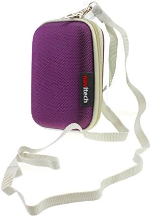 Navitech Portable portátil Purple Hard Hard Resistant Mp3 / Mini Dab FM Digital Music Player Case / capa compatível