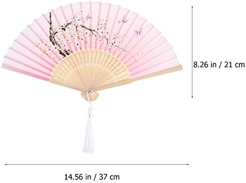 AMOSFUN JAPOLINE JAPONES DOBRILHO FAN FANHELD Handheld Dançaria Declaning Fan Fan Party Decortion for Summer