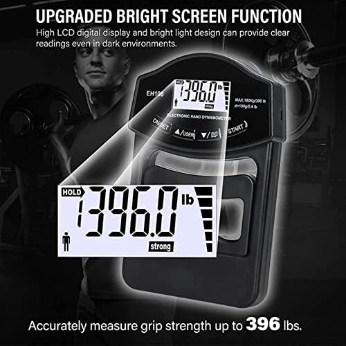 Kewat Digital Hand Grip Strength com medição de cabos USB Dinamômetro de mão Captura automática Power eletrônica Power 396bs/180kg
