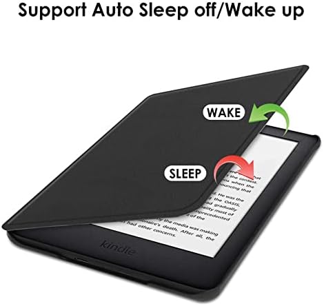 Caso de couro para Kindle Paperwhite 11ª geração 2021-AUTO-WAKET/Sono Sleep Shock Shock-Shock Surfra