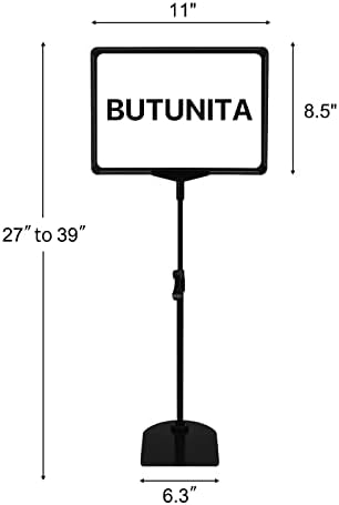 ButUnita Ajuste ajustável Poster Poster Stand 8,5 x 11 polegadas com moldura aberta de alumínio para o supermercado Tablop, um pequeno suporte de sinal de estrutura, Vista vertical e horizontal