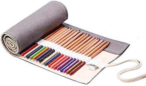 Dzhjkio artesanato artesanal Praço de lápis 36 orifícios, cortina de capa de lápis de grande capacidade para colorir