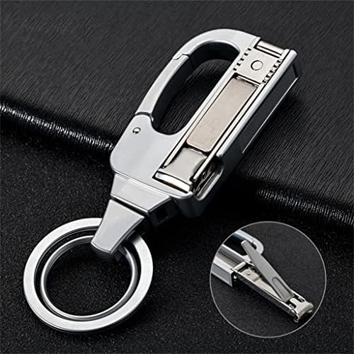 XJJZS Multifuncional Keychain da cintura masculina pendura o anel de chave de metal pendente de carro criativo