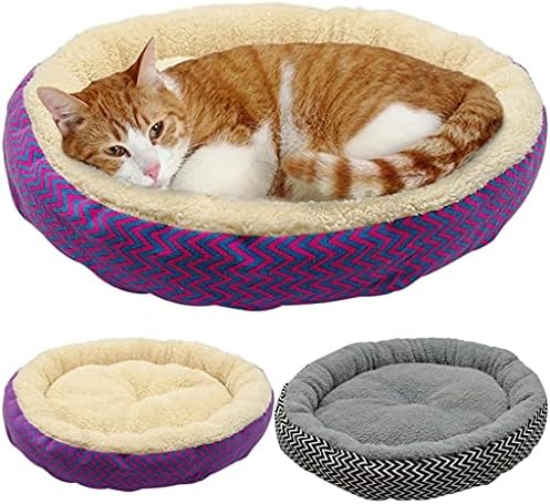 Slatiom redonda cama de cachorro casa de cachorro gatos dobráveis ​​de almofada de tapete adormecido