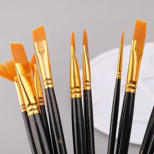 12pcs/conjunto de pincel profissional pincel de nylon pincel com paleta de mistura Conjunto para pintura a óleo de acrílico