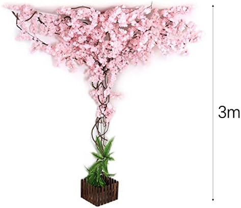 Myoyay Árvore Artificial de Flor de Cerejeira 9,8 pés Alto Caminhão Cherry Blossom Tree Arch Pink Fake Sakura Flower Trees for Office Bedroom Party DIY DIY Wedding Indoor e Outdoor