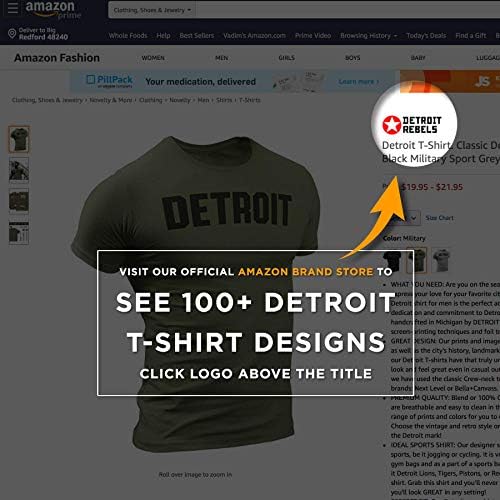 T -shirt de Detroit para homens - camisas atléticas de Detroit - vestuário de estilo vintage de Detroit City