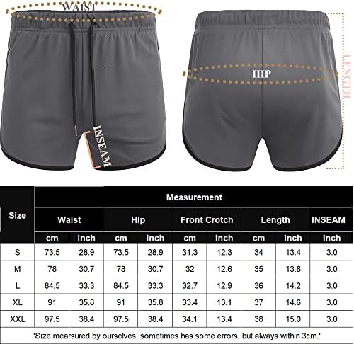 Coofandy Men's 2 Pack Workout Shorts de 3 polegadas de ginástica atlética com bolsos com zíper